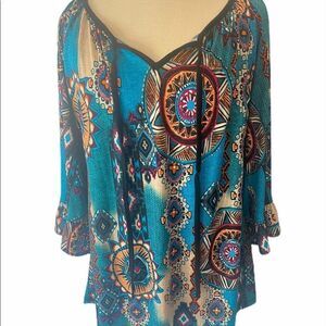 Women’s 2 B Together Top •Front Tye •Bell sleeves